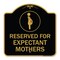 Signmission Reserved for Expectant Mothers W/ Graphic, Black & Gold Aluminum Sign, 18" L, 18" H, BG-1818-23202 A-DES-BG-1818-23202 - alternate 1